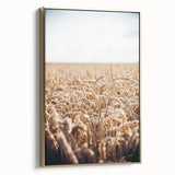 Farmhouse Wall Art Wheat Field Print | Rustic Country Harvest Decor