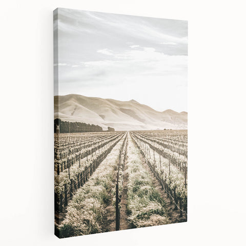 Farmhouse Wall Art: Serene Vineyard Landscape, Rustic Country Decor