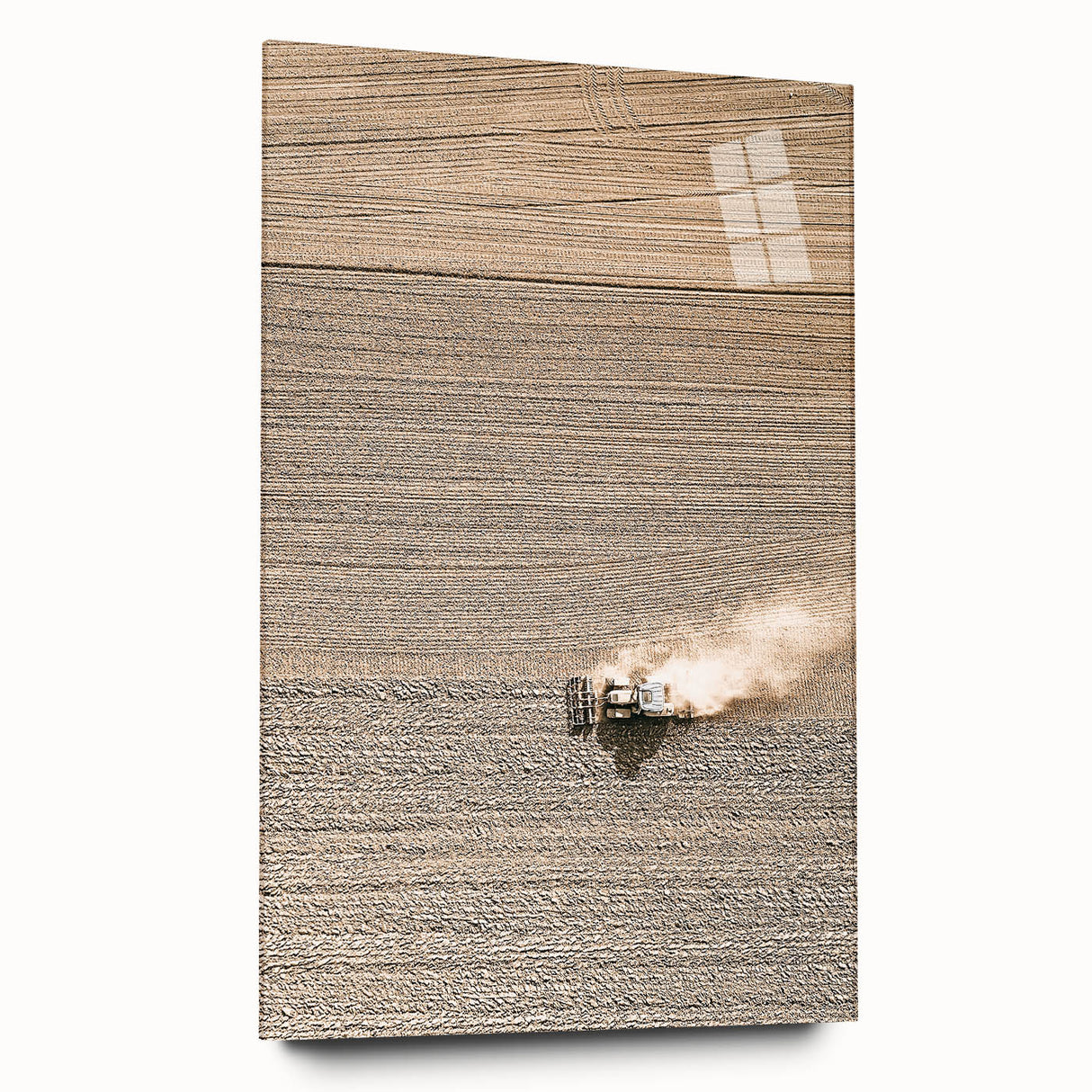 Farmhouse Wall Art: Rustic Field with Tractor, Country Style Decor