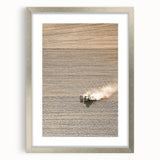 Farmhouse Wall Art: Rustic Field with Tractor, Country Style Decor