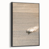 Farmhouse Wall Art: Rustic Field with Tractor, Country Style Decor