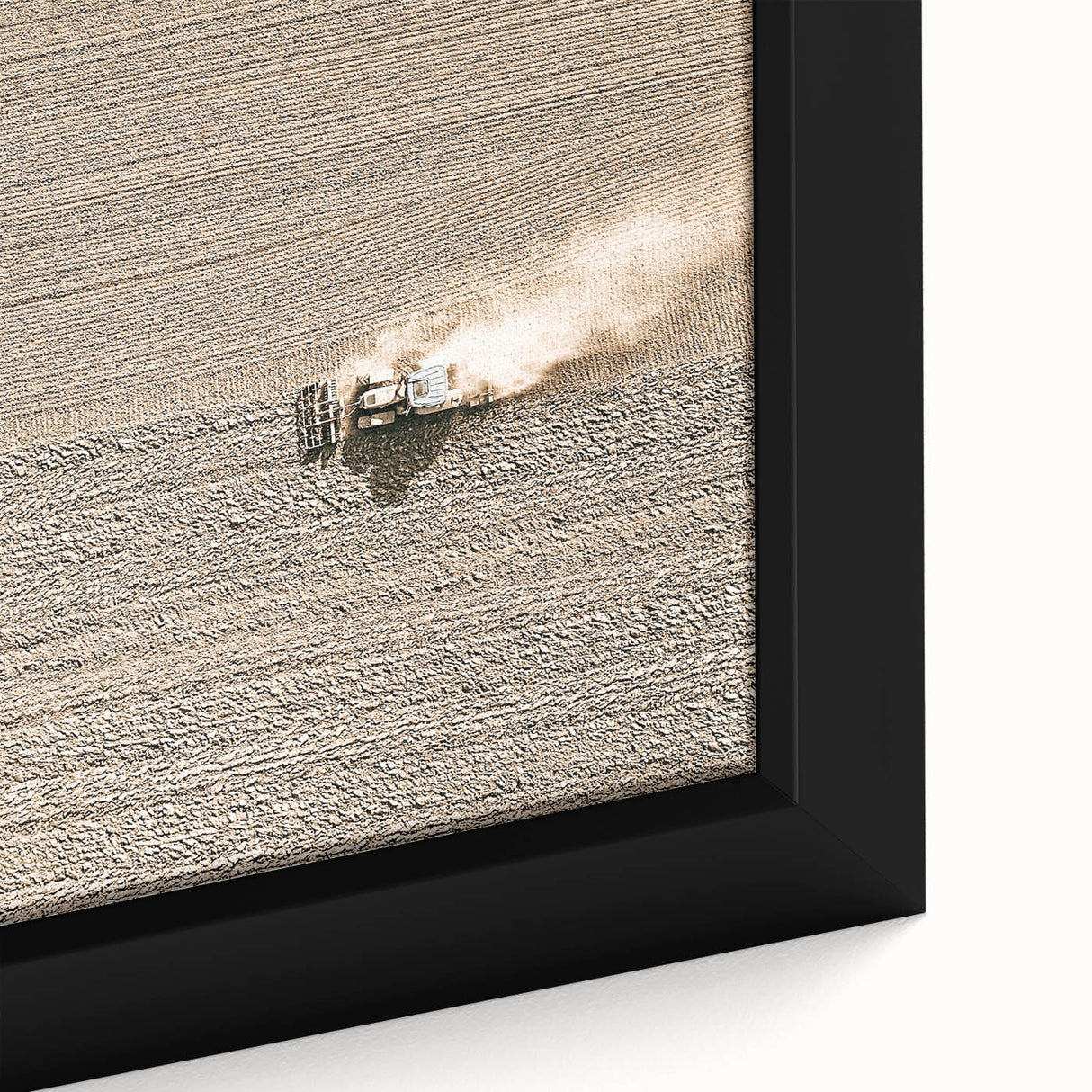 Farmhouse Wall Art: Rustic Field with Tractor, Country Style Decor
