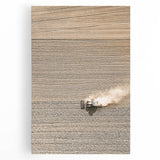 Farmhouse Wall Art: Rustic Field with Tractor, Country Style Decor