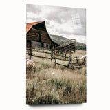 Farmhouse Wall Art: Rustic Barn Scene, Antique Country Style Decor