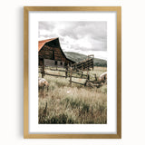 Farmhouse Wall Art: Rustic Barn Scene, Antique Country Style Decor