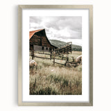 Farmhouse Wall Art: Rustic Barn Scene, Antique Country Style Decor