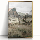 Farmhouse Wall Art: Rustic Barn Scene, Antique Country Style Decor