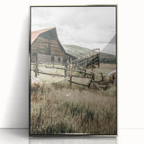 Farmhouse Wall Art: Rustic Barn Scene, Antique Country Style Decor