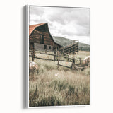 Farmhouse Wall Art: Rustic Barn Scene, Antique Country Style Decor