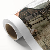 Farmhouse Wall Art: Rustic Barn Scene, Antique Country Style Decor