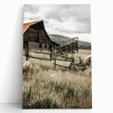 Farmhouse Wall Art: Rustic Barn Scene, Antique Country Style Decor