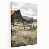 Farmhouse Wall Art: Rustic Barn Scene, Antique Country Style Decor