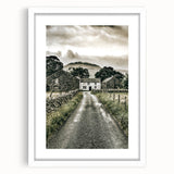 Farmhouse Wall Art: Stone Farmhouse Pathway, Rustic Country Charm Decor