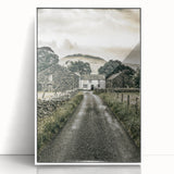 Farmhouse Wall Art: Stone Farmhouse Pathway, Rustic Country Charm Decor