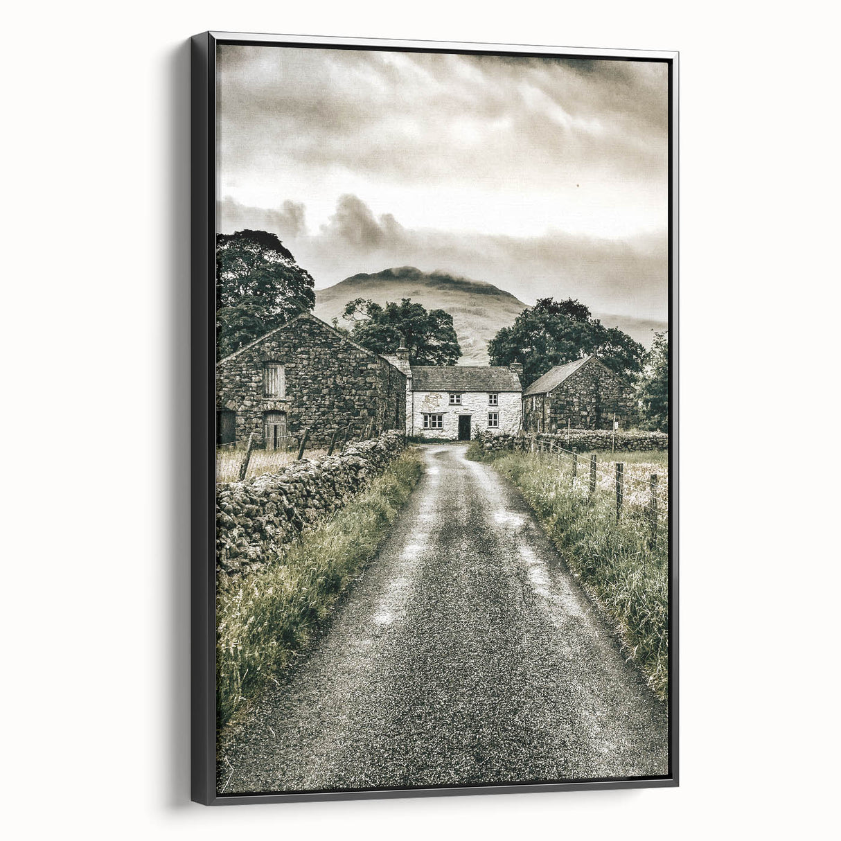 Farmhouse Wall Art: Stone Farmhouse Pathway, Rustic Country Charm Decor