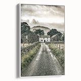 Farmhouse Wall Art: Stone Farmhouse Pathway, Rustic Country Charm Decor