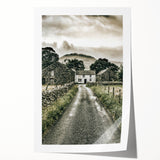 Farmhouse Wall Art: Stone Farmhouse Pathway, Rustic Country Charm Decor