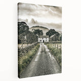 Farmhouse Wall Art: Stone Farmhouse Pathway, Rustic Country Charm Decor