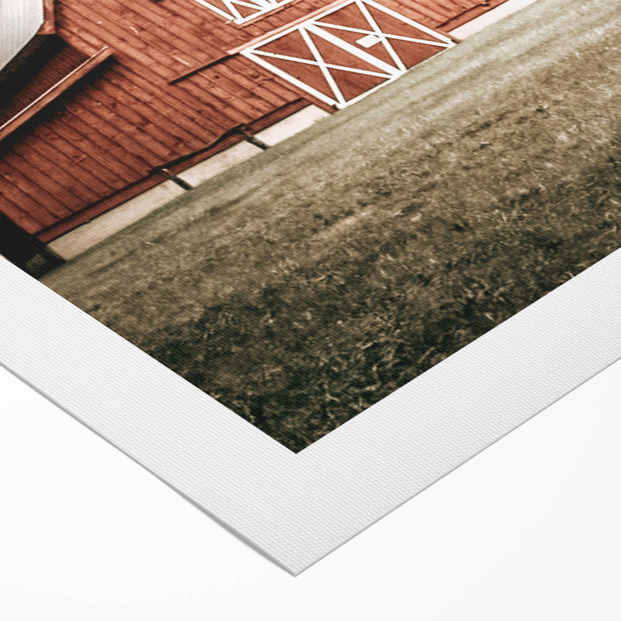 Farmhouse Wall Art: Red Barn in the Woods, Rustic Country Style Decor