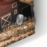 Farmhouse Wall Art: Classic Red Barn in Scenic Valley, Rustic Country Decor