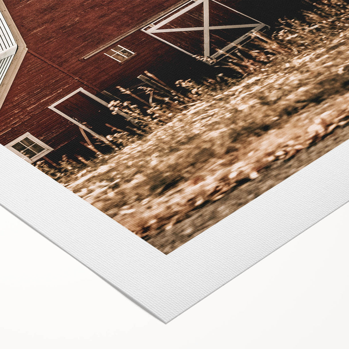 Farmhouse Wall Art: Classic Red Barn in Scenic Valley, Rustic Country Decor