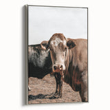 Farmhouse Wall Art: Rustic Cow Portrait, Country Livestock Decor
