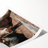 Farmhouse Wall Art: Rustic Cow Portrait, Country Livestock Decor