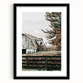 Farmhouse Wall Art: Weathered Barn and Autumn Tree, Rustic Country Decor