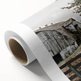 Farmhouse Wall Art: Weathered Barn and Autumn Tree, Rustic Country Decor