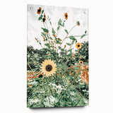 Farmhouse Wall Art: Bright Sunflowers in Bloom, Rustic Country Decor