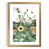 Farmhouse Wall Art: Bright Sunflowers in Bloom, Rustic Country Decor