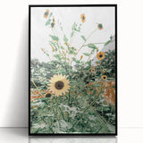 Farmhouse Wall Art: Bright Sunflowers in Bloom, Rustic Country Decor
