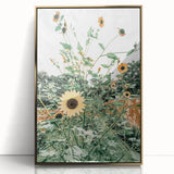 Farmhouse Wall Art: Bright Sunflowers in Bloom, Rustic Country Decor