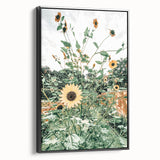 Farmhouse Wall Art: Bright Sunflowers in Bloom, Rustic Country Decor