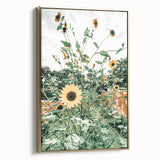 Farmhouse Wall Art: Bright Sunflowers in Bloom, Rustic Country Decor