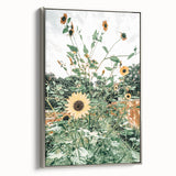 Farmhouse Wall Art: Bright Sunflowers in Bloom, Rustic Country Decor