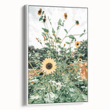 Farmhouse Wall Art: Bright Sunflowers in Bloom, Rustic Country Decor