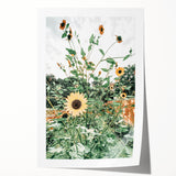 Farmhouse Wall Art: Bright Sunflowers in Bloom, Rustic Country Decor