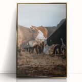 Country Style Farmhouse Wall Art | Cattle Print | Rustic Farmhouse Decor