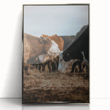 Country Style Farmhouse Wall Art | Cattle Print | Rustic Farmhouse Decor