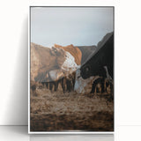 Country Style Farmhouse Wall Art | Cattle Print | Rustic Farmhouse Decor