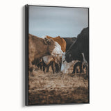 Country Style Farmhouse Wall Art | Cattle Print | Rustic Farmhouse Decor