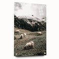 Farmhouse Sheep Mountain Art – Rustic Country Style Wall Decor