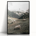 Farmhouse Sheep Mountain Art – Rustic Country Style Wall Decor