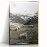 Farmhouse Sheep Mountain Art – Rustic Country Style Wall Decor