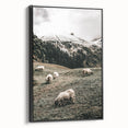 Farmhouse Sheep Mountain Art – Rustic Country Style Wall Decor