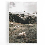 Farmhouse Sheep Mountain Art – Rustic Country Style Wall Decor