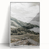 Farmhouse Lake Landscape Art – Rustic Country Style Wall Decor