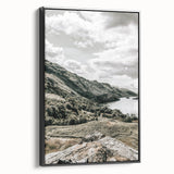 Farmhouse Lake Landscape Art – Rustic Country Style Wall Decor