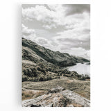 Farmhouse Lake Landscape Art – Rustic Country Style Wall Decor